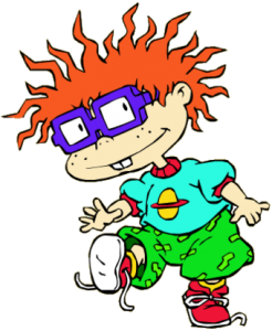Rugrats character Chuckie laces undone