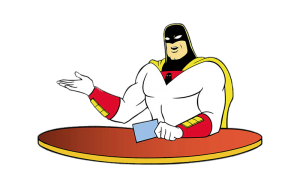 Space Ghost at the table
