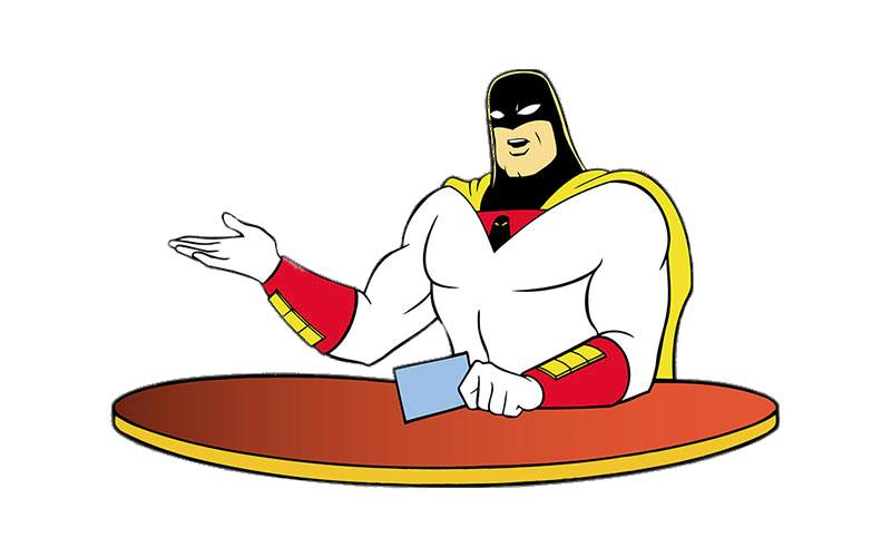 Space Ghost at the table