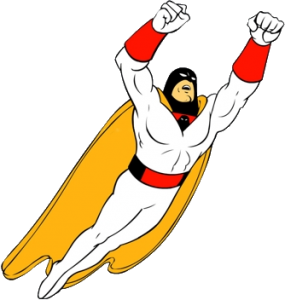 Space Ghost flying
