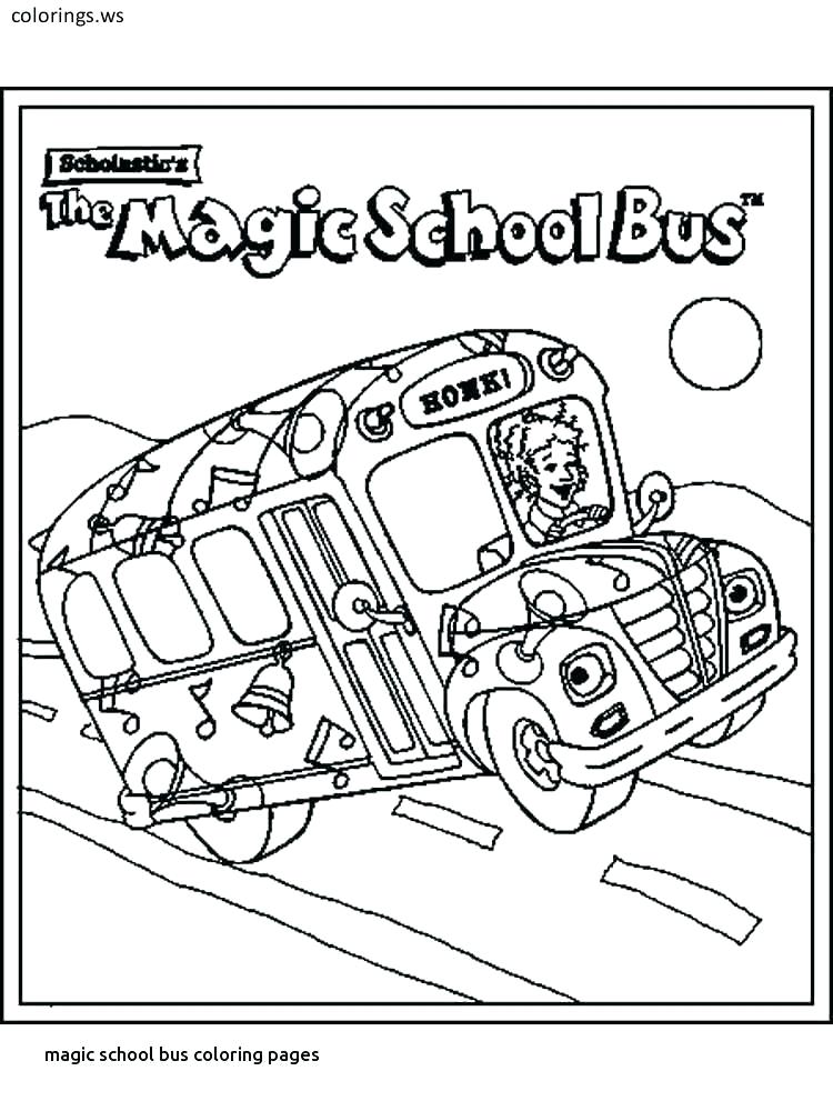 The Magic School Bus adventure colouring image