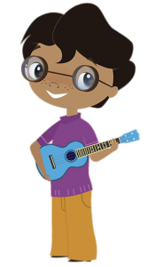Willas friend Dooley playing the guitar
