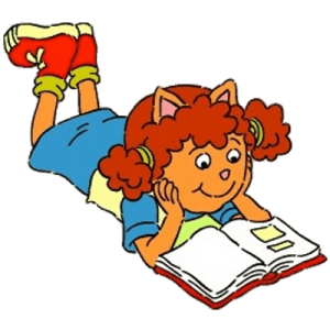 Arthur character Sue Ellen reading