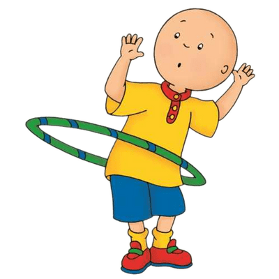 Caillou with hula hoop
