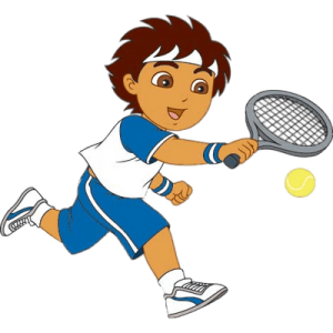 Diego playing tennis
