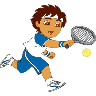 Diego playing tennis