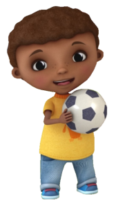 Donny McStuffins playing with ball
