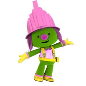 Doozers character Molly arms wide