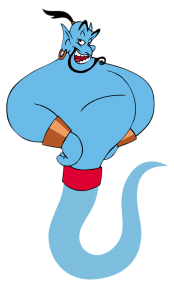 Genie smiling