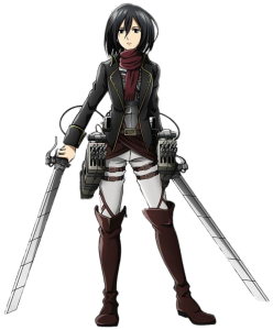 Mikasa Ackerman with two swords