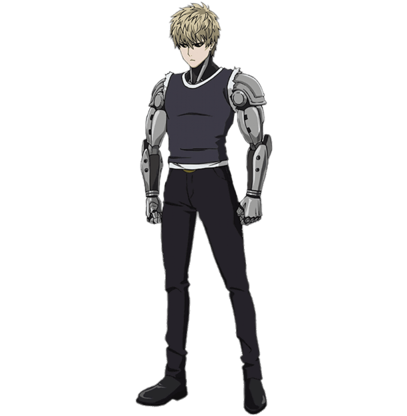 One Punch Man character Genos standing