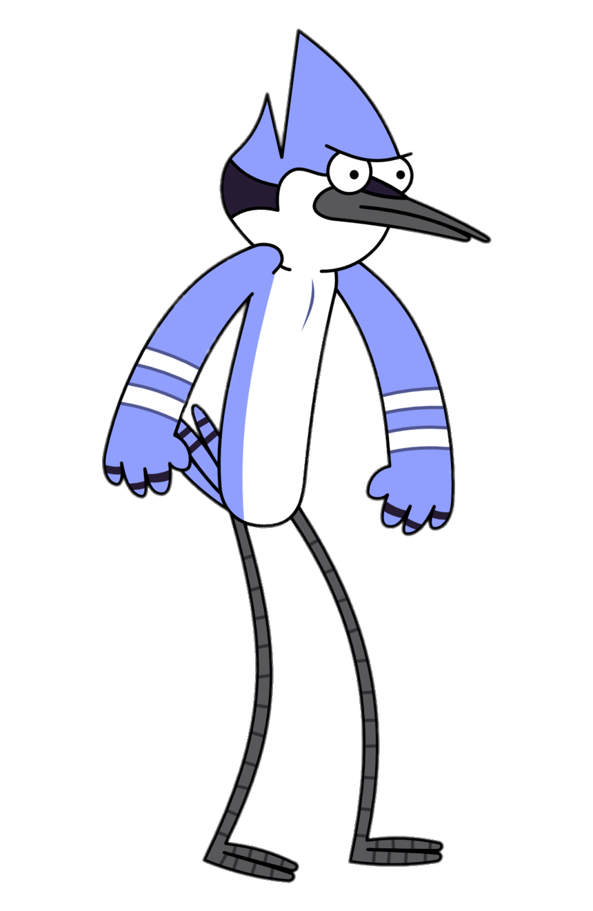 Check out this transparent Regular Show Angry Mordecai PNG image