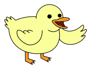 Regular Show Baby Duck waving