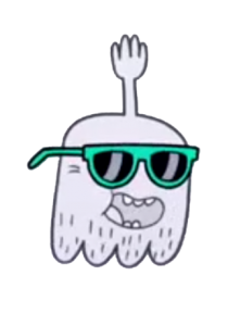 Check out this transparent Regular Show character Low Five Ghost PNG image