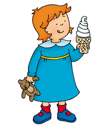 Rosie holding an ice cream