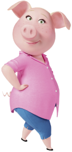 Sing character Rosita posing