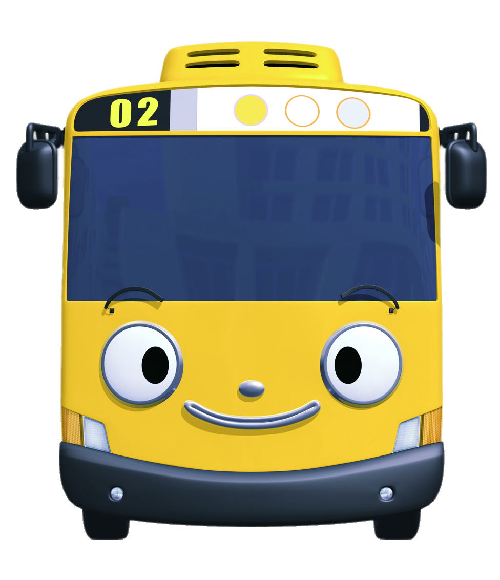 Check out this transparent Tayo the Little Bus character 