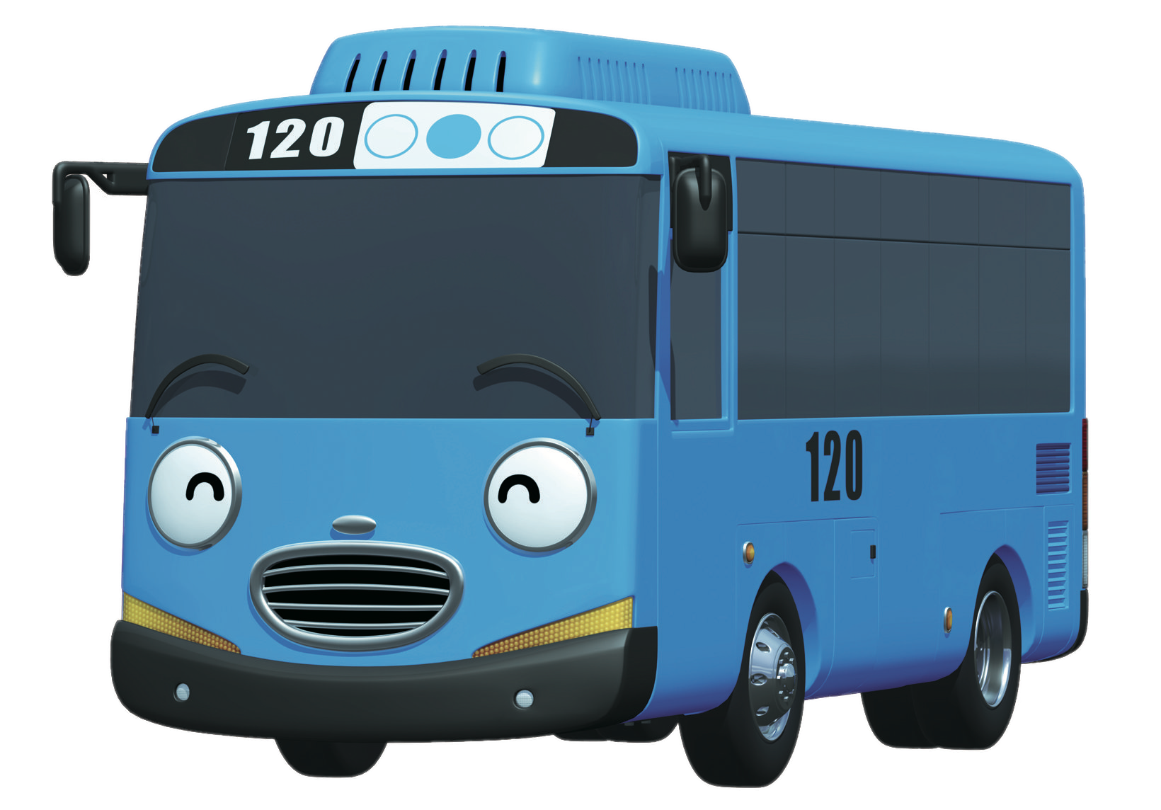 Check out this transparent Tayo the Little Bus smiling PNG image