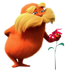 The Lorax smelling flower
