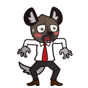 Aggretsuko character Haida the spotted hyena