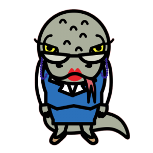Aggretsuko character Tsubone the Komodo dragon