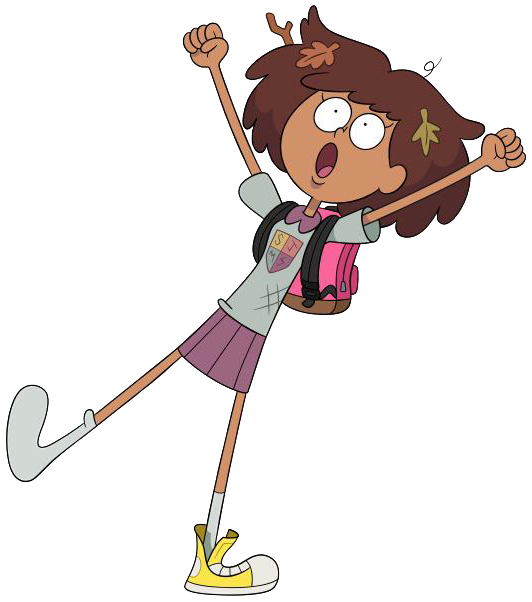 Amphibia character Anne Boonchuy arms in the air