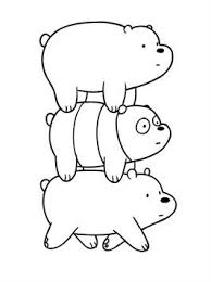 Bear Stack colouring image