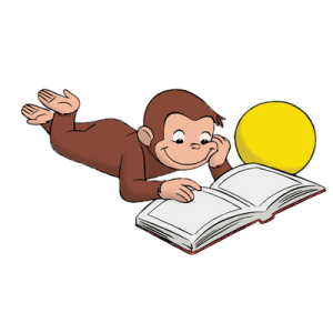 Curious George reading