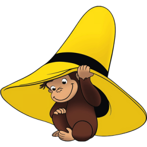 Curious George under the hat
