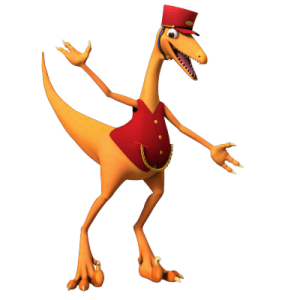 Check out this transparent Dinosaur Train Troodon Conductor PNG image
