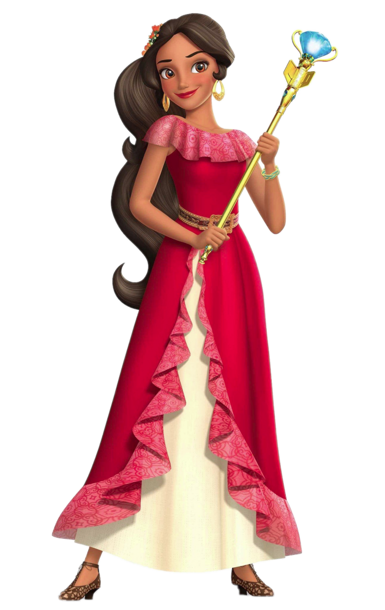 Check out this transparent Elena of Avalor holding scepter PNG image