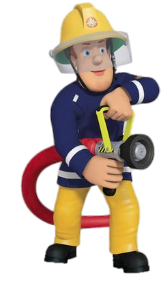 Check out this transparent Fireman Sam holding hoze PNG image
