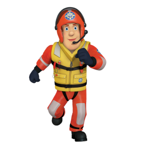 Fireman Sam in lifeguard uniform
