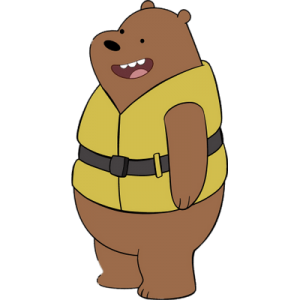 Grizzly Bear with life vest
