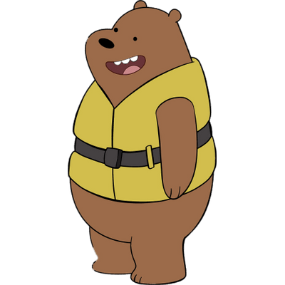 Grizzly Bear with life vest