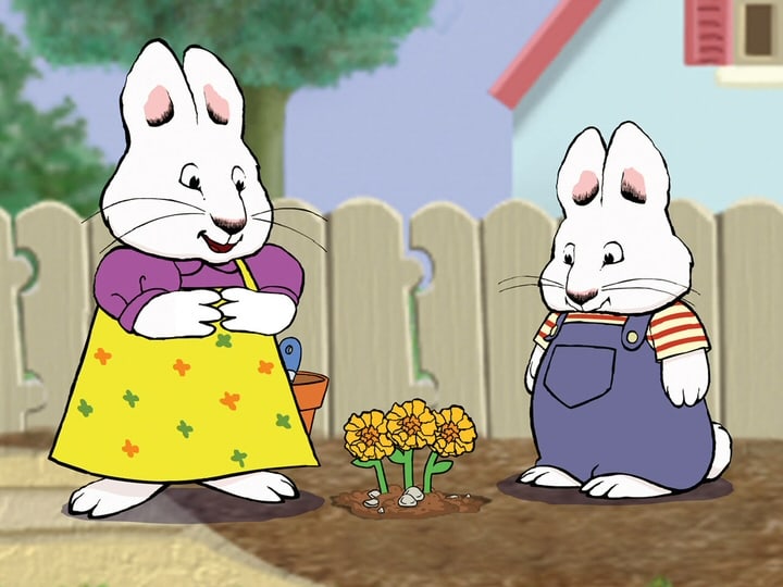 Max and Ruby in the garden