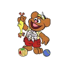 Muppet Babies Fozzie playing