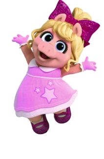 Check out this transparent Muppet Babies Piggy hurray PNG image