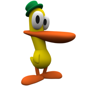 Check out this transparent Pocoyo - Pato funny face PNG image