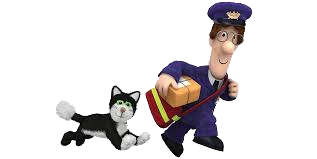 Postman Pat with parcel
