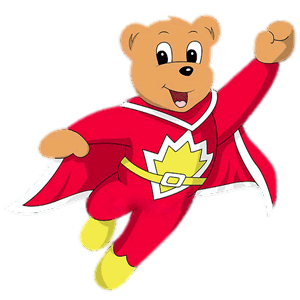 SuperTed fist in the air