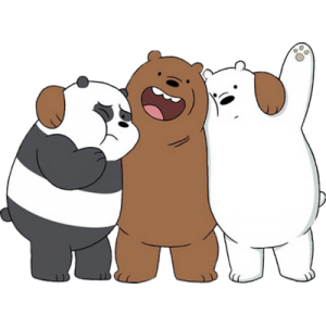 We Bare Bears hugging