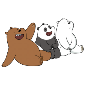 We Bare Bears trio sitting
