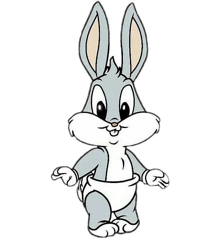 Baby Bugs Bunny with diaper