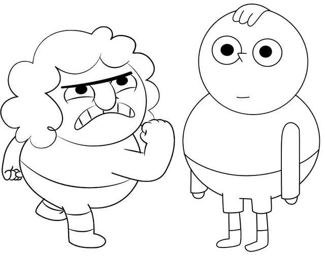 Belson and Percy from Clarence colouring page.