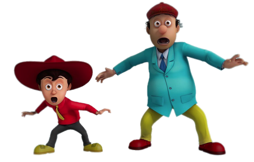 Check out this transparent Chacha and Bhatija scared PNG image