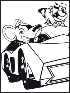 Danger Mouse and Penfold in car