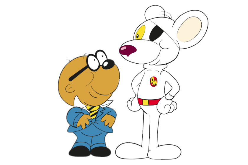Danger Mouse and Penfold smiling
