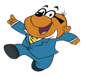Danger Mouse character Penfold jumping