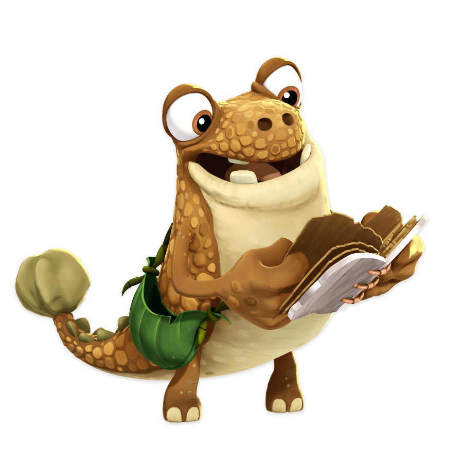 Gigantosaurus character Mazu reading